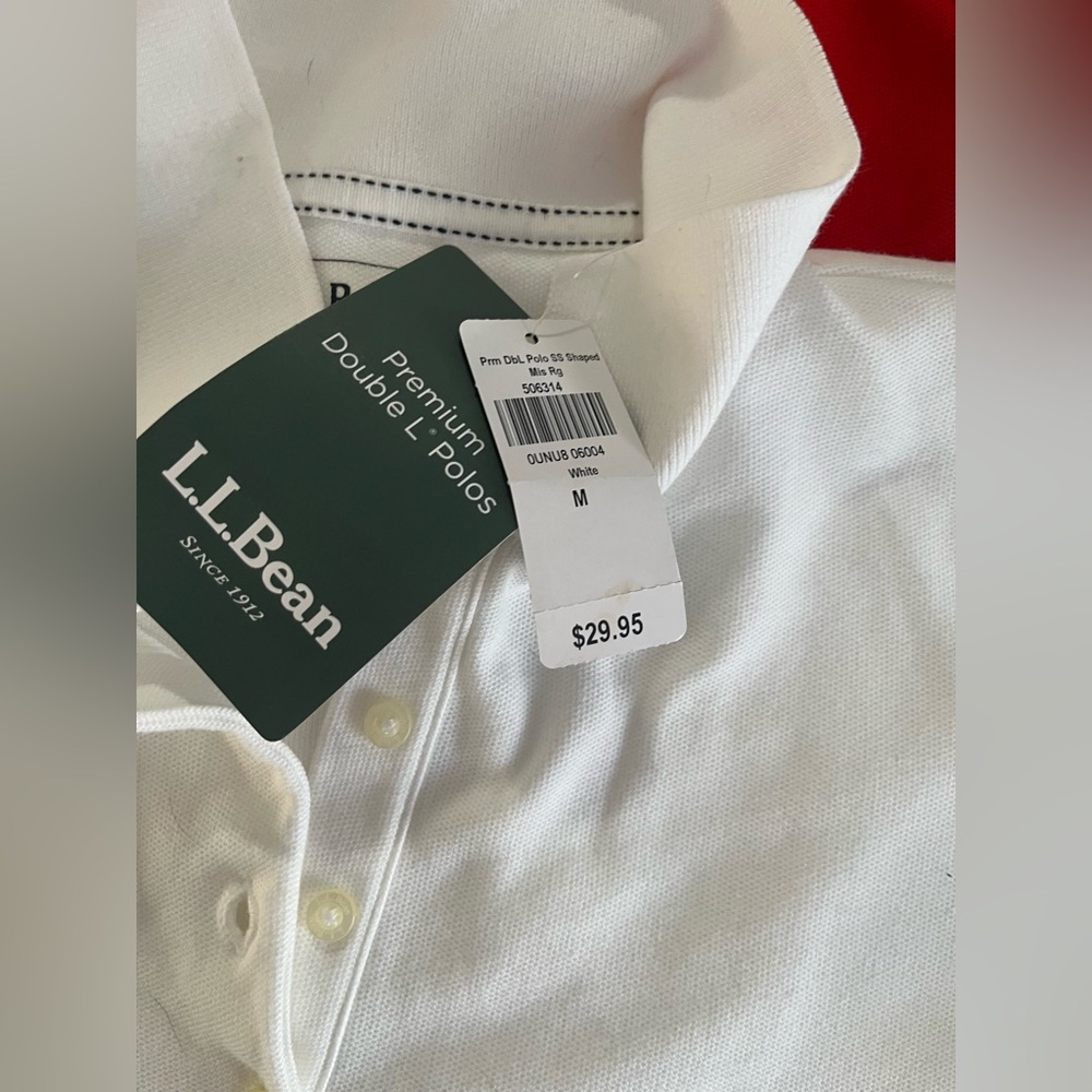 2 brand new polos from LL Bean. 

One red and one white. Both NWT

$17 for both